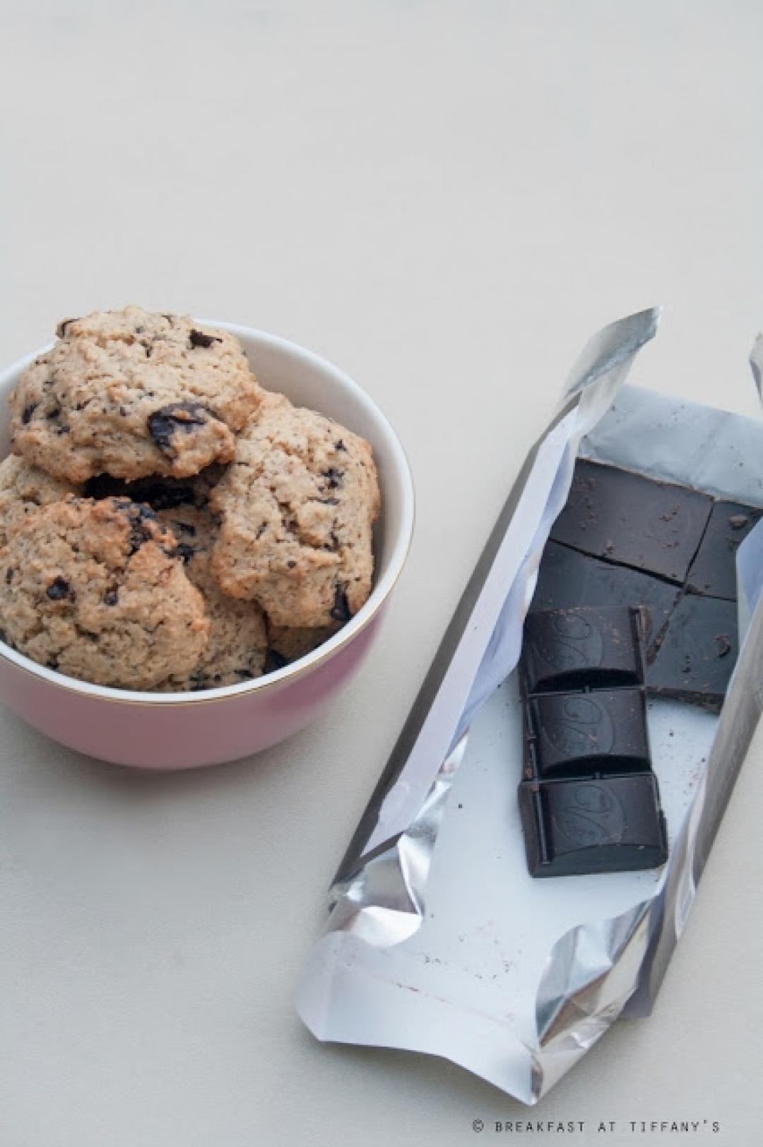 Cookies integrali con pezzetti di cioccolato